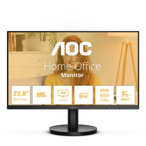 Aoc  Monitor Aoc 24B3CA2 Black Black