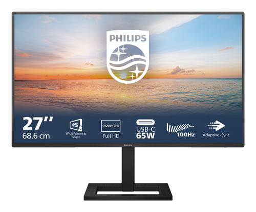 Philips  Monitor Philips 27E1N1300AE 00 SERIE 1000 Nero Nero