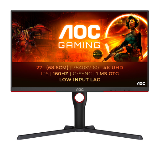 Aoc UHD Pivot Monitor Aoc U27G3X BK UHD Pivot Black e Red Black e Red