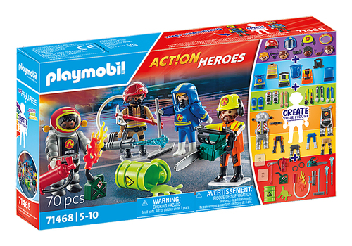 Playmobil My figures: Pompieri My figures: Pompieri Playmobil 71468 ACTION HEROES Assortito