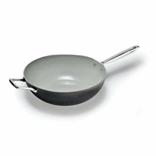 Alluflon Moneta Con doppio manico Wok Alluflon Moneta 0005394332 ARMONIA FINEGRES Con doppio manico Nero