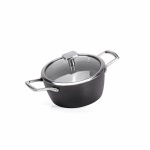 Alluflon Moneta - Tegame Alluflon Moneta 0015396106 ARMONIA FINEGRES Con coperchio Nero