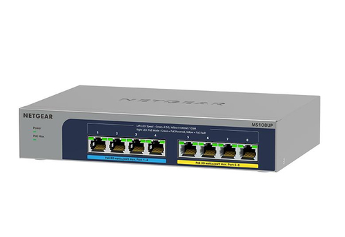 Netgear Multi Gigabit POE++ Switch di rete Netgear MS108UP 100EUS Multi Gigabit POE++ Grey e Blue