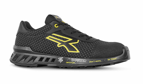 Scarpe da lavoro U Power RV20014 45 RED LEVE Matt Nero e Giallo