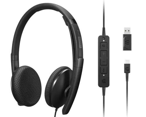 Lenovo Wired VoIP Headset (Teams) Cuffie microfono filo Lenovo 4XD1M45626 Wired VoIP Headset (Teams) Bla