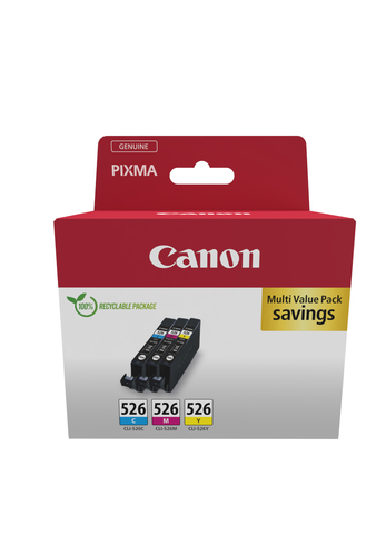 Set cartucce stampante Canon 4541B018 CHROMALIFE 100+ CLI 526 Multipac