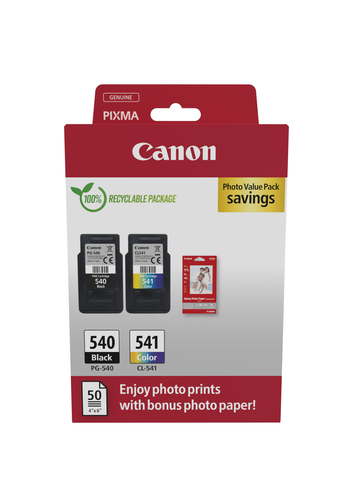 Set cartucce stampante Canon 5225B013 PG 540 CL 541 + carta fotografic