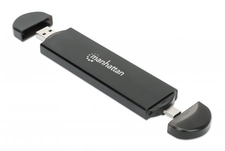 Manhattan USB C e USB A Box esterno hard disk Manhattan I CASE USB31C NGFFM2 USB C e USB A Bla