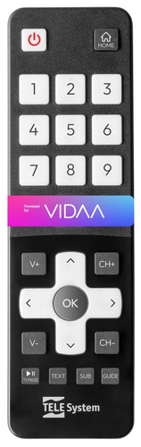 Telecomando tv Telesystem 58035024 VIDAA Easy Black