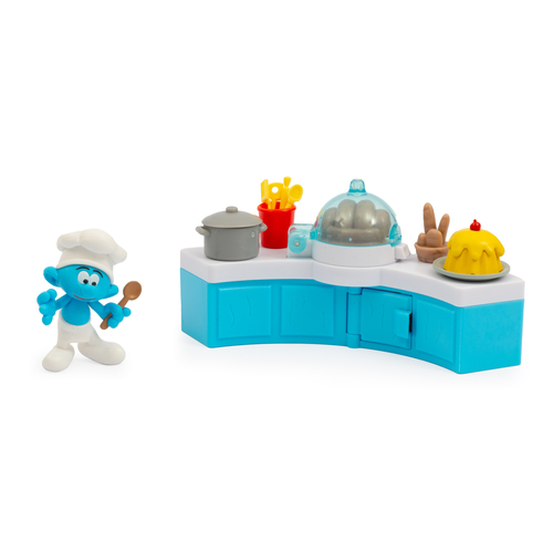 Playset personaggio Giochi Preziosi PUF18100 PUFFI Cucina Puffo Chef c