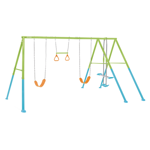 Altalena Intex 44130 Set giochi 4 funzioni Azzurro e verde