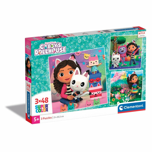 Clementoni Tris Supercolor Puzzle Clementoni 25295 GABBY'S DOLLHOUSE Tris Supercolor