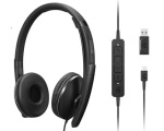 LENOVO - Cuffie microfono filo Lenovo 4XD1M39029 Wired ANC Headset Gen 2 Black 