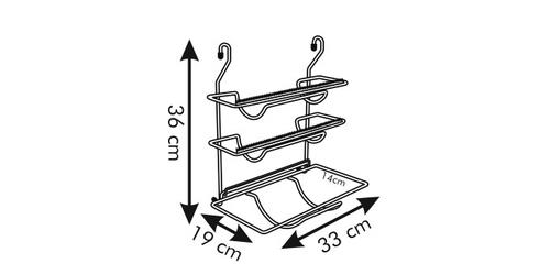 Tescoma P/Rotolo 3 Posti Cm.33 Monti Porta rotolo cucina Tescoma 900056 P/Rotolo 3 Posti Cm.33 Monti