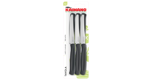 Kaimano Cf.6 Col.Tav.T.Sega Dinam.Nero Set coltelli Kaimano 1023398 Cf.6 Col.Tav.T.Sega Dinam.Nero