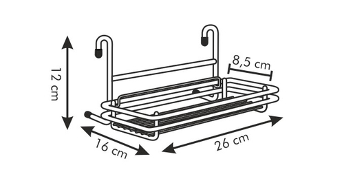 Tescoma Mensola 26X10 Monti Mensola barra sottopensile Tescoma 900020 Mensola 26X10 Monti