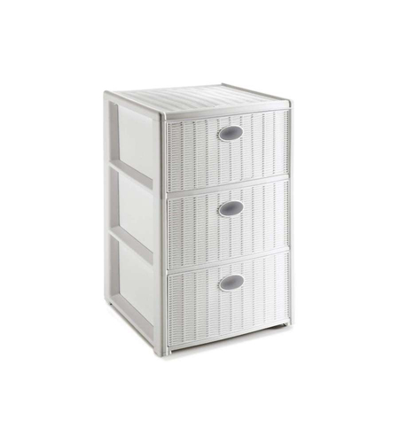 Cassettiera salvaspazio Stefanplast 30462 ELEGANCE 3C Bianco