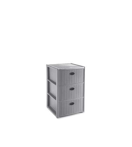 Cassettiera salvaspazio Stefanplast 30468 ELEGANCE 3C Stone Grey