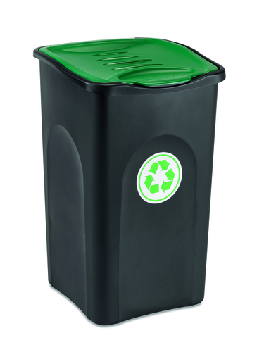 Stefanplast Patt.Ecogreen Lt.50 Nero C.Verde Pattumiera differenziata Stefanplast 70651 Patt.Ecogreen Lt.50 Nero C.