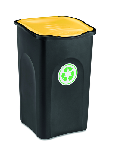 Stefanplast Patt.Ecogreen Lt.50 Nero C.Giallo Pattumiera differenziata Stefanplast 70650 Patt.Ecogreen Lt.50 Nero C.