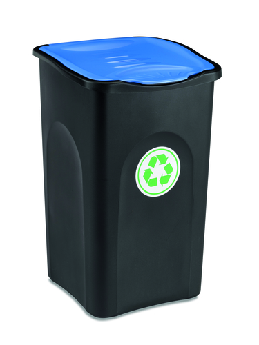 Stefanplast Patt.Ecogreen Lt.50 Nero C.Blu Pattumiera differenziata Stefanplast 70652 Patt.Ecogreen Lt.50 Nero C.