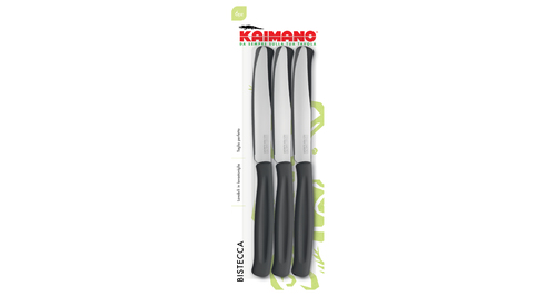 Kaimano Cf.6 Col.Bist.T.Seg.Dinam.Nero Set coltelli bistecca Kaimano 1023407 Cf.6 Col.Bist.T.Seg.Dinam.Nero