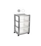 Stefanplast - Cassettiera salvaspazio Stefanplast 50330 LIBERA 3C Silver Silver