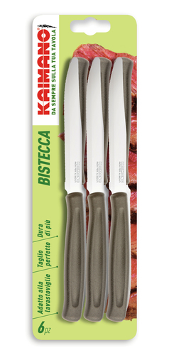 Kaimano Cf.6 Col.Bist.T.Seg.Dinam.Marr. Set coltelli bistecca Kaimano 1023406 Cf.6 Col.Bist.T.Seg.Dinam.Marr.