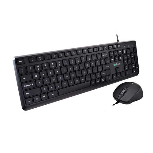 V7 Combo Wired Tastiera e mouse V7 CKU350US Combo Wired Black