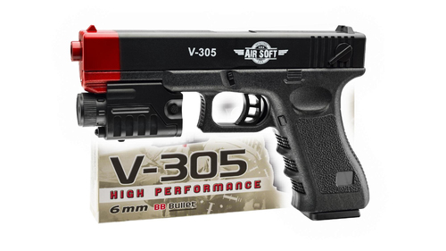 Villa Giocattoli V305 13 colpi 6 mm von torcia Pistola giocattolo Villa Giocattoli 305 AIR SOFT V305 13 colpi 6 mm vo