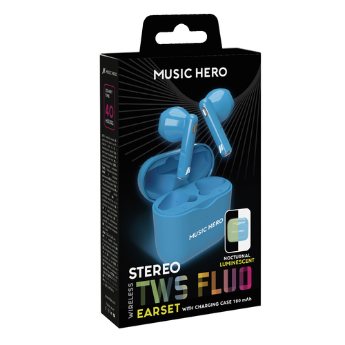 Sbs TWS fluo Auricolari microfono bluetooth Sbs MHTWSFLUOB MUSIC HERO TWS fluo Blue