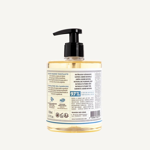 Panier des Sens Sapone liquido di marsiglia finocchio marino tonificante - 500 ml Detergente Panier des Sens Sapone liquido di marsiglia finocchio marin