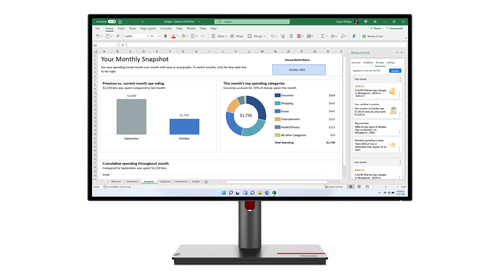 Lenovo P27h 30 QHD Monitor Lenovo 63A1GAT1EU THINKVISION P27h 30 QHD Raven black Raven bl