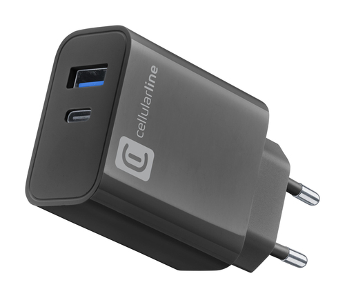 Cellular Line  Caricabatterie Cellular Line ACHUSB2PD32WK Charge & Utility Nero