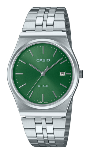 Orologio Casio MTP B145D 3AVEF TIMELESS Silver e Green