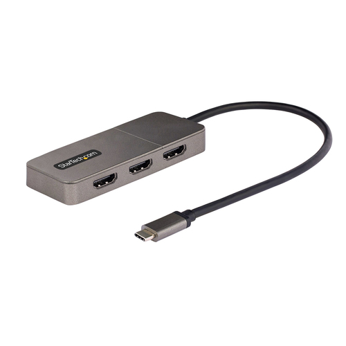 Adattatore video Startech.Com MST14CD123HD USB C HDMI a 3 Porte Grey