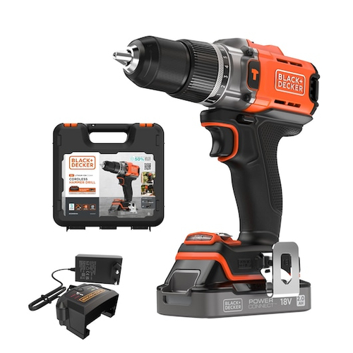 Trapano percussione Black & Decker BCD383D1XK QW POWERCONNECT