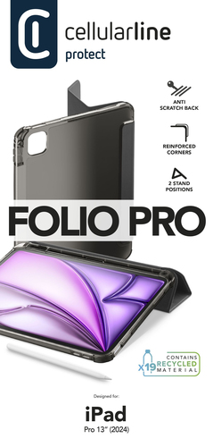 Custodia tablet Cellular Line FOLIOIPADPRO24129K IPAD FOLIO Nero