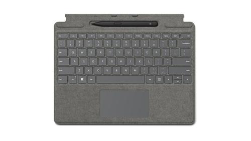 Tastiera computer Microsoft 8X6 00223 SURFACE PRO con Slim Pen Platino
