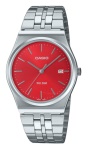 CASIO - Orologio Casio MTP B145D 4A2VEF TIMELESS Silver e Rosso