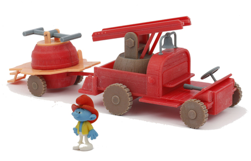 Set personaggio Giochi Preziosi PUF26000 PUFFI Camion dei pompieri con