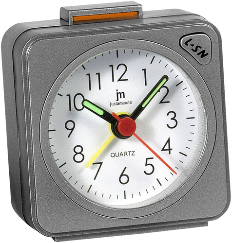 Sveglia Lowell JA7051S JUSTAMINUTE Con funzione snooze Silver