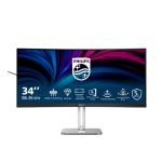PHILIPS - Monitor Philips 34B2U5600C 00 Curvo WQHD Black e Silver Black e Silver