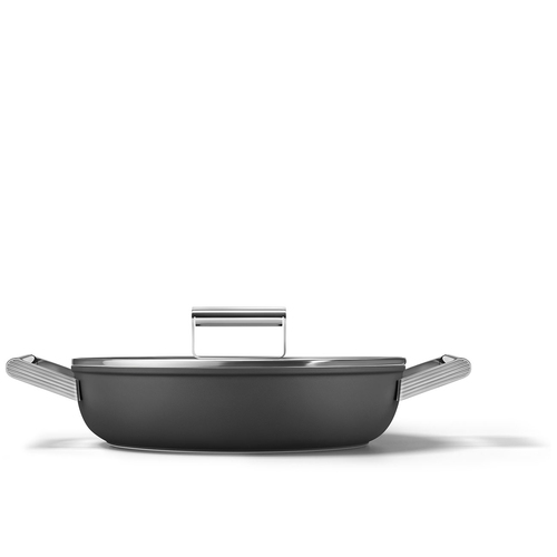 Tegame Smeg CKFD2811BLM COOKWARE 50'S STYLE Con coperchio vetro Nero