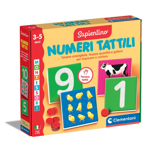 Gioco educativo Clementoni 16854 SAPIENTINO BABY MONTESSORI Numeri Tat
