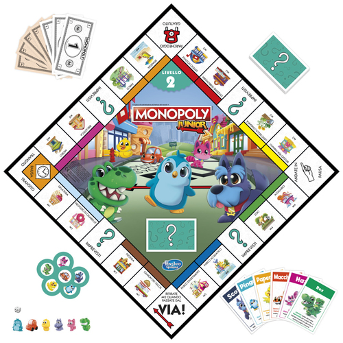 Gioco Hasbro F8562103 GAMING MONOPOLY Junior 2 in 1
