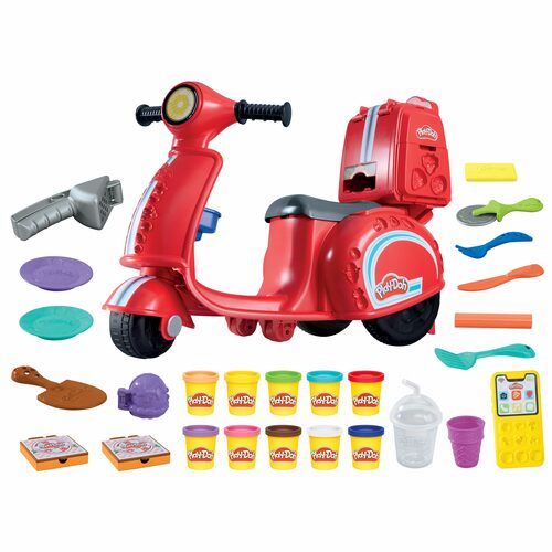 Pasta modellabile Hasbro F88035L0 PLAY DOH Pizza Delivery Scooter Play