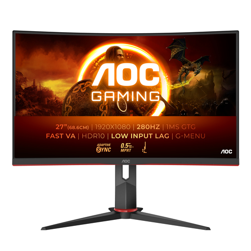 Monitor Aoc C27G2Z3 BK Curvo Black e Red Black e Red