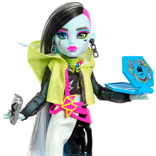 Bambola Mattel HNF79 MONSTER HIGH Clawdeen Frankie Stein Segreti da Br