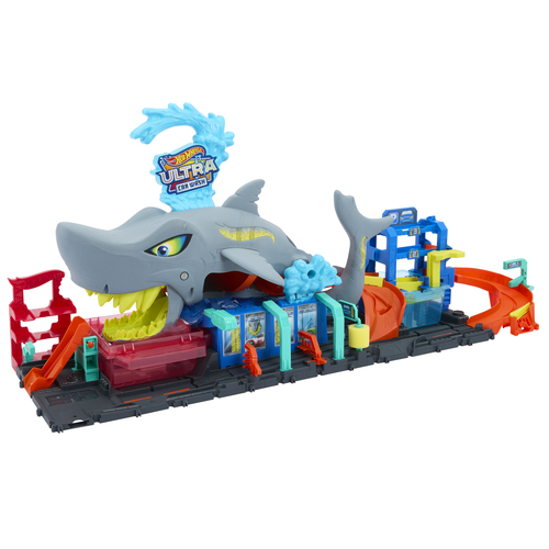 Playset pista Autolavaggio Mega Squalo Let's Race Mattel HTN82 HOT WHE